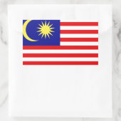 Sticker Rectangulaire Drapeau malaisien (Sac)