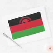 Sticker Rectangulaire Drapeau Malawi/Malawi (Enveloppe)