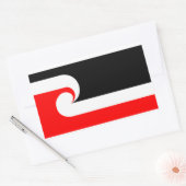 Sticker Rectangulaire Drapeau Maori (Enveloppe)