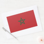 Sticker Rectangulaire Drapeau Maroc (Enveloppe)