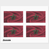 Sticker Rectangulaire Drapeau Maroc (Feuille)