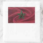 Sticker Rectangulaire Drapeau Maroc (Sac)