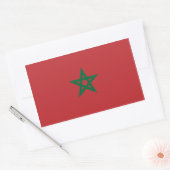 Sticker Rectangulaire Drapeau marocain (Enveloppe)