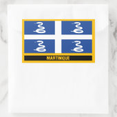 Sticker Rectangulaire Drapeau Martinique (Sac)