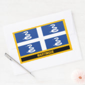 Sticker Rectangulaire Drapeau Martinique (Enveloppe)