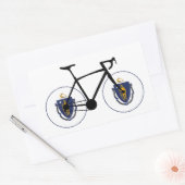 Sticker Rectangulaire Drapeau Massachusetts Cyclisme (Enveloppe)