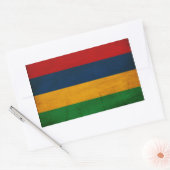 Sticker Rectangulaire Drapeau Maurice (Enveloppe)