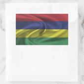 Sticker Rectangulaire Drapeau Maurice (Sac)