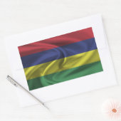 Sticker Rectangulaire Drapeau Maurice (Enveloppe)
