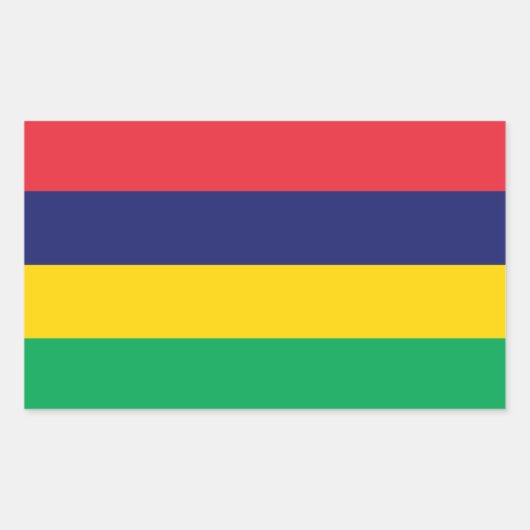 Sticker Rectangulaire Drapeau mauricien (Devant)