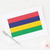 Sticker Rectangulaire Drapeau mauricien (Enveloppe)