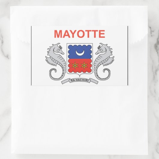 Sticker Rectangulaire Drapeau Mayotte (Sac)