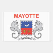 Sticker Rectangulaire Drapeau Mayotte (Devant)