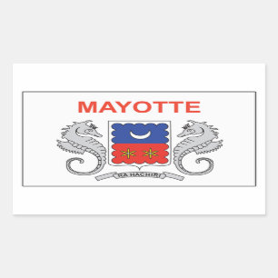 Sticker Rectangulaire Drapeau Mayotte