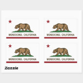 Sticker Rectangulaire Drapeau Mendocino (Feuille)
