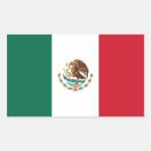 Sticker Rectangulaire Drapeau mexicain (Devant)