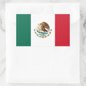 Sticker Rectangulaire Drapeau mexicain - Drapeau mexicain (Sac)