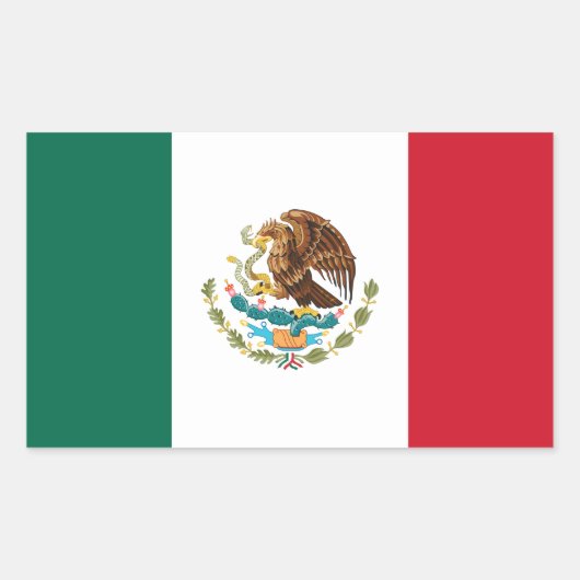 Sticker Rectangulaire Drapeau mexicain - Drapeau mexicain (Devant)