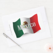 Sticker Rectangulaire Drapeau Mexique (Enveloppe)