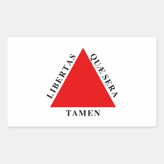 Sticker Rectangulaire Drapeau Minas Gerais Brésil (Devant)