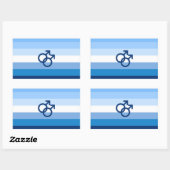 Sticker Rectangulaire Drapeau MLM Gay Male Pride (Feuille)