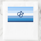 Sticker Rectangulaire Drapeau MLM Gay Male Pride (Sac)