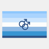 Sticker Rectangulaire Drapeau MLM Gay Male Pride (Devant)