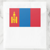 Sticker Rectangulaire Drapeau mongol, Drapeau mongol (Sac)