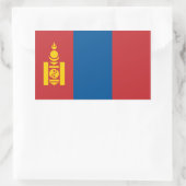Sticker Rectangulaire Drapeau Mongolie/Mongolie (Sac)