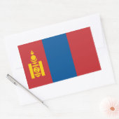 Sticker Rectangulaire Drapeau Mongolie/Mongolie (Enveloppe)