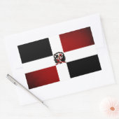 Sticker Rectangulaire Drapeau Monochrome République Dominicaine (Enveloppe)