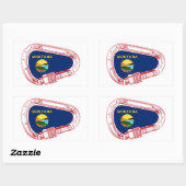 Sticker Rectangulaire Drapeau Montana Escalade carabiner (Feuille)