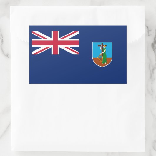 Sticker Rectangulaire Drapeau Montserrat (Sac)