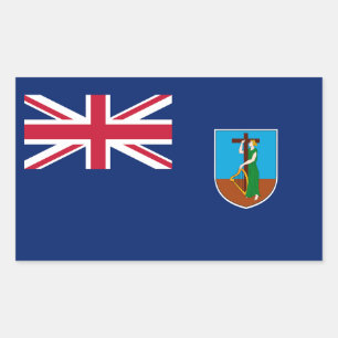 Sticker Rectangulaire Drapeau Montserrat