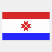 Sticker Rectangulaire Drapeau Mordovia (Devant)