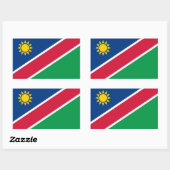 Sticker Rectangulaire Drapeau namibien, Drapeau de Namibie (Feuille)