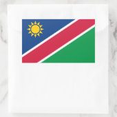 Sticker Rectangulaire Drapeau namibien, Drapeau de Namibie (Sac)