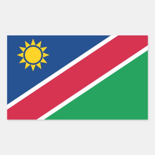 Sticker Rectangulaire Drapeau namibien, Drapeau de Namibie (Devant)