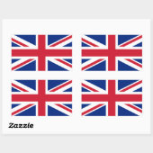 Sticker Rectangulaire Drapeau national britannique (Feuille)