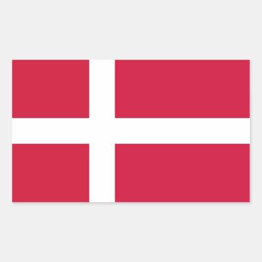 Sticker Rectangulaire Drapeau national danois (Devant)