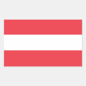 Sticker Rectangulaire Drapeau national d'Autriche (Devant)