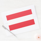 Sticker Rectangulaire Drapeau national d'Autriche (Enveloppe)