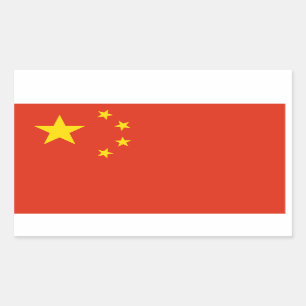 Sticker Rectangulaire Drapeau national de Chine