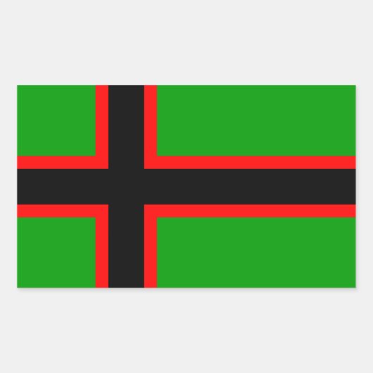 Sticker Rectangulaire Drapeau national de Karelia (Devant)