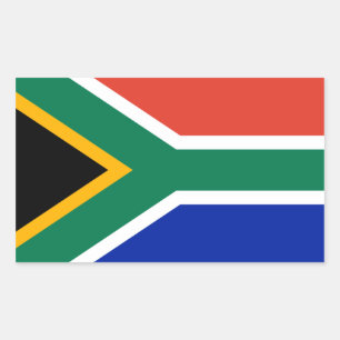 Sticker Rectangulaire Drapeau national de l'Afrique du Sud