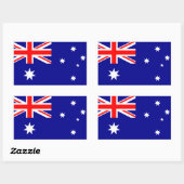 Sticker Rectangulaire Drapeau national de l'Australie FOUR (Feuille)