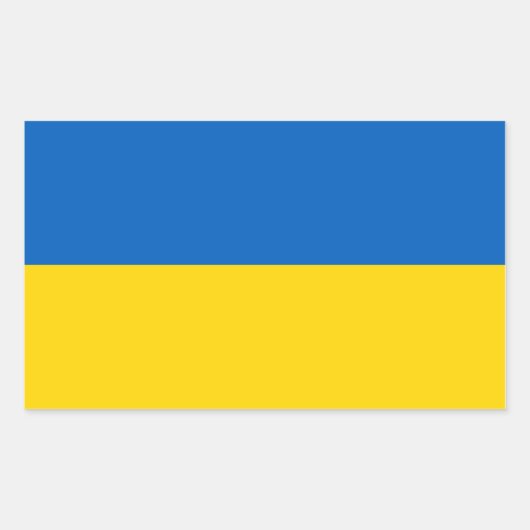 Sticker Rectangulaire Drapeau national de l'Ukraine FOUR (Devant)