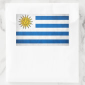 Sticker Rectangulaire Drapeau national de l'Uruguay (Sac)