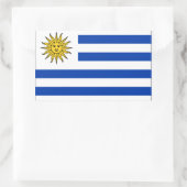 Sticker Rectangulaire Drapeau national de l'Uruguay (Sac)