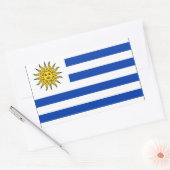 Sticker Rectangulaire Drapeau national de l'Uruguay (Enveloppe)